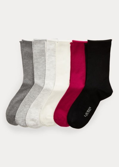 Women's Ralph Lauren Roll-Top 6-Pack Socks | 397548QWO